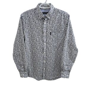 Ben Sherman Classic Long Sleeved Floral Button Down Shirt 100% Cotton Size M